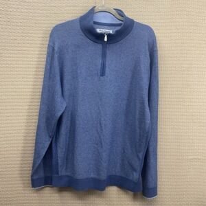 Tommy‎ Bahama Coolside IslandZone Half-Zip Pullover Men's L Blue Sweater Preppy